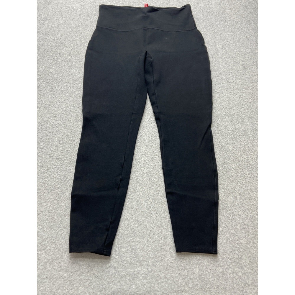 Spanx Leggings Womens Medium Black Skinny Straight Leg High Rise Slimming Pants - Picture 2 of 14